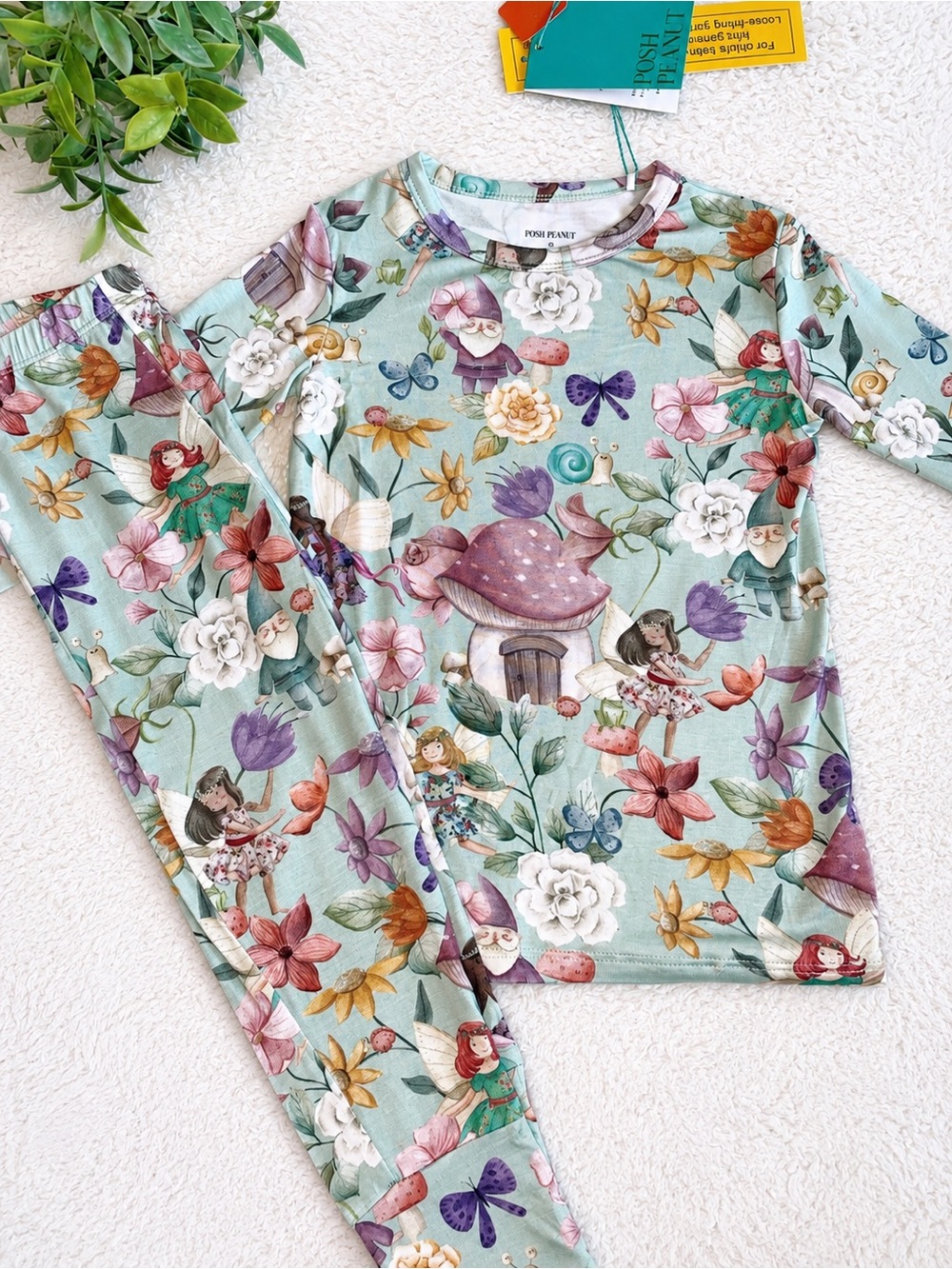 NWT Posh Peanut Faye Pajama Set 3T Fairies Bamboo Pajamas
